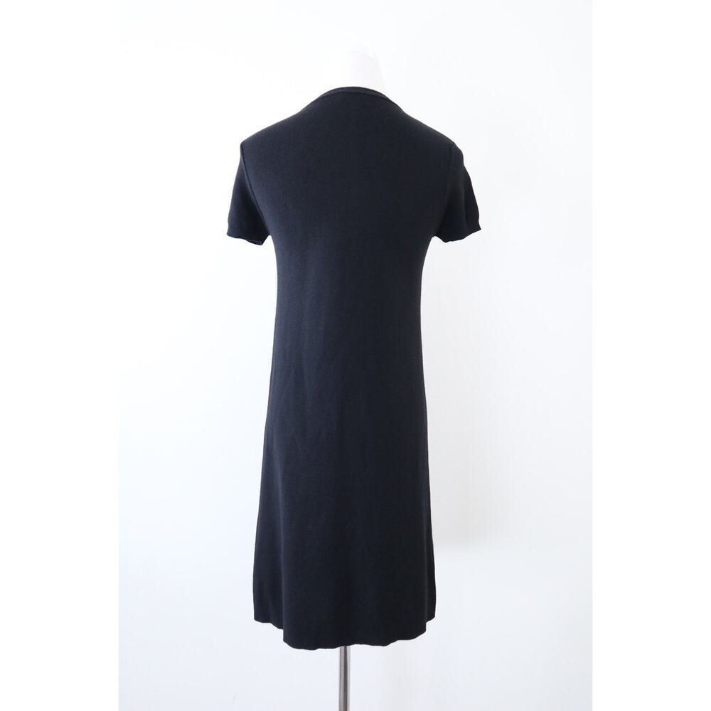Red Valentino Size XS Lace Yoke Wool Knit Short Sleeve Black Bodycon - Picture 8 of 11